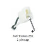 Halogen drogowy Fi80 przewod/AMP Wesem HM4.33705