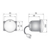 Halogen drogowy Fi80 przewod/AMP Wesem HM4.33705