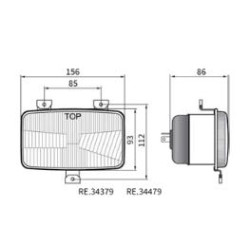 Reflektor lampa H4 Wesem Solaris Lamborghini seria R Deutz-Fahr Hurlimann RE.34379