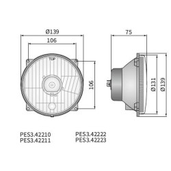 Reflektor lampa H4 R2 Fi 139 Wesem PES3.42222