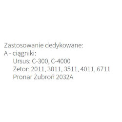 Reflektor przód przedni PRAWY H4 przewód Ursus Zubron ZELMOT Wesem