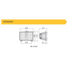 Reflektor typu H4 Claas Ares Atles Valmet Lamborghini Renault Valtra RE.27001
