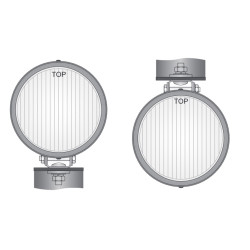 Halogen przeciwmgielny metalowy chrom klasyk