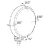 Halogen przeciwmgielny metalowy chrom klasyk