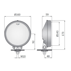 Halogen przeciwmgielny metalowy chrom klasyk