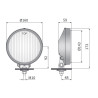 Halogen przeciwmgielny metalowy chrom klasyk
