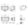 Reflektor przedni lampa H4 w obudowie ciągniki John Deere kpl 2 szt RE.25777
