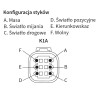 Reflektor przedni H4 zlacze DT04-6P prawy