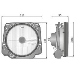 Reflektor przedni VW Golf 2 Golf II H4 WESEM RE.03512