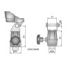 Uchwyt lampy roboczej Fi 30 DIN14640 Straz Pozarna