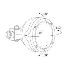 Lampa robocza halogenowa boczna AMP Faston