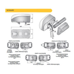 Lampa przednia z dolnym umocowaniem lewa + prawa WESEM LA5.39826 LA5.39827