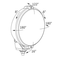 Reflektor halogen dalekosiężny fi152 przewod