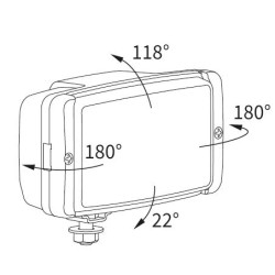 Reflektor halogen dalekosiężny 138x78 osłona H3