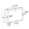 Reflektor halogen dalekosiężny 138x78 osłona H3 HM1.07329