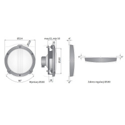 Reflektor halogen dalekosiężny 180mm rajdowy