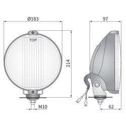 Halogen drogowy przedni x2 Fi 183 WESEM