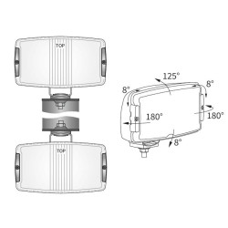 Halogen drogowy dalekosiężny 220x120 ciezarowka terenowe TIR bus