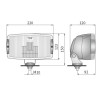 Halogen drogowy dalekosiężny 220x120 ciezarowka terenowe TIR bus