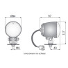 Reflektor halogen dalekosiężny 84mm zlacze AMP  traktor laweta