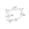 Halogen drogowy 220x123mm CHROM blekitny Wesem HP5.40486