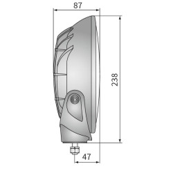 Reflektor drogowy LED FERVOR 220mm chromowana ramka WESEM