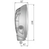 Reflektor drogowy LED FERVOR 220mm chromowana ramka WESEM
