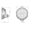 Reflektor drogowy LED FERVOR 220mm chromowana ramka WESEM