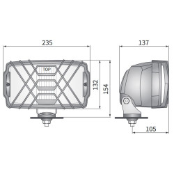 Reflektor halogen przeciwmglowy 220x123mm CHROM