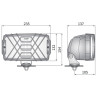 Reflektor halogen przeciwmglowy 220x123mm CHROM