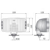 Reflektor halogen przeciwmglowy 220x123mm CHROM