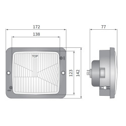 Reflektor przedni lampa R2 ciagniki Case 383 423 Fendt 312 LS