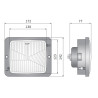 Reflektor przedni lampa R2 ciagniki Case 383 423 Fendt 312 LS