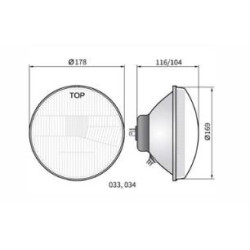 Reflektor lampa Fi 178mm Skoda 105 120 Tatra 815 AVIA