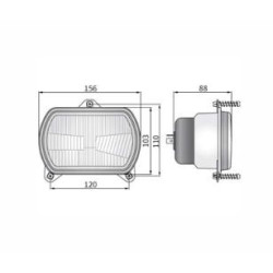 Reflektor lampa 156x103x88 New Holland
