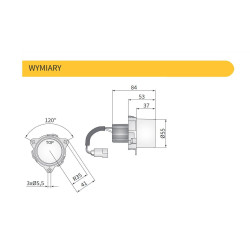 Modulowa lampa przednia AMP Faston WESEM 14DNI