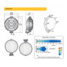 Halogen reflektor przeciwmgielny 159mm zolty