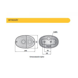 Lampa przednia kierunkowskaz pozycyjne AMP LT3.48450