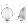 Halogen drogowy okragly + kratka Fi 152 WESEM