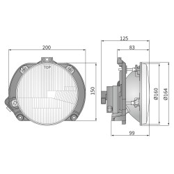 Reflektor przedni lampa H4 Multicar M26 M27