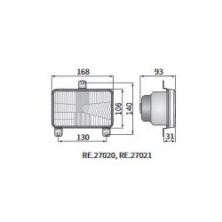 Reflektor lampa typu H4 Same Roller 55W 70W