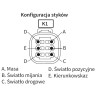 Reflektor lampa LED kierunkowskaz prawy koparki ładowarki Wesem