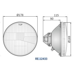 Reflektor lampa H4  Nissan Patrol Y60 WESEM