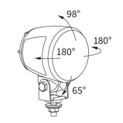 Halogen reflektor drogowy zlacze AMP blekit