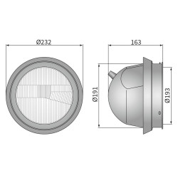 Reflektor lampa hermetyczna Jelcz 574 642 662 862 Star 266 660