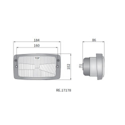 Reflektor lampa Zetor Ursus Pronar Farmer Wesem RE.17178