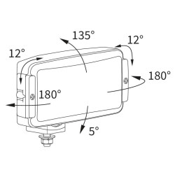 Halogen przeciwmgielny Wesem 180x86mm kratka 12V 24V