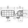 Halogen przeciwmgielny Wesem 180x86mm kratka 12V 24V