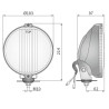 Halogen drogowy dalekosiężny okragly 183mm niebieski