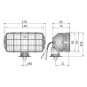 Halogen drogowy 180x86mm kratka Wesem HP2.10245